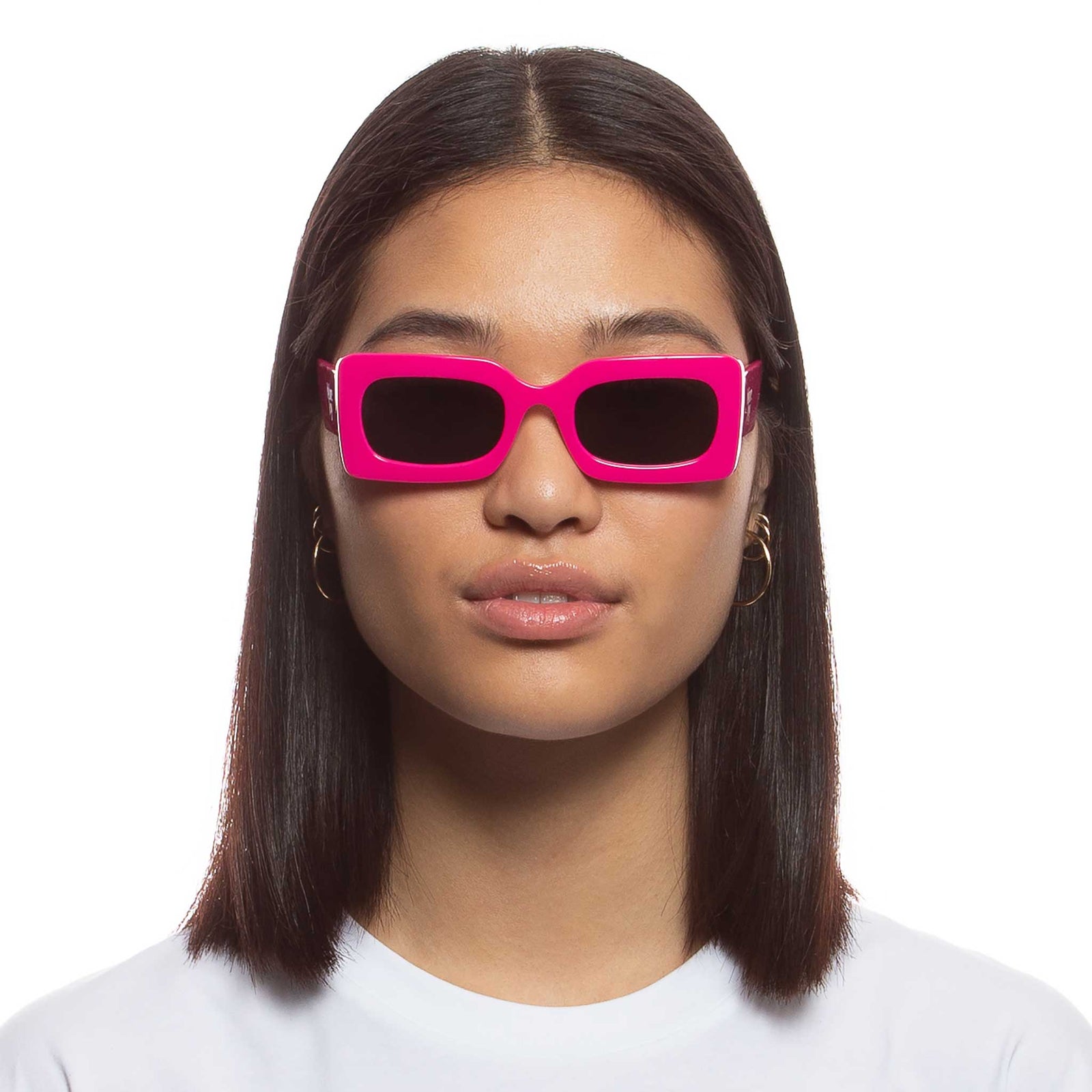Pink Tinted Rectangle Sunglasses | Nasty Gal